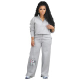 Winter Women's Two-Piece Tracksuit Plush Loose Sportswear