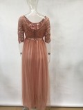 Women chiffon Maxi evening dress