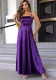 Women Solid Satin Evening Dress