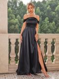 Women Sexy Off Shoulder Formal Party Off Shoulder Split Dress