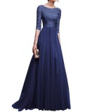 Women chiffon Maxi evening dress