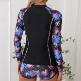 Women Beach Long Sleeve Swimwear Surf Wear Two Pieces