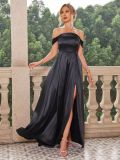 Women Sexy Off Shoulder Formal Party Off Shoulder Split Dress