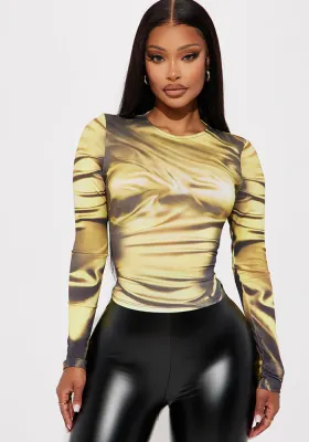 Women Printed Round Neck Long Sleeve T-Shirt