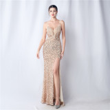 Women beaded evening dress