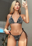 Women Bikini Stripe Two Pieces Swimwear