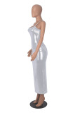 Women knitting suspender Maxi Dress