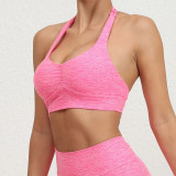 Women Halter Neck Sports Bra Running Tank Yoga Bra