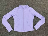 Women Stand Collar Zippered Long Sleeve Top Running Yoga Jacket