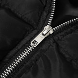 Women Zipper Patchwork Long Sleeve Romper