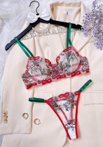 Autumn And Winter Fashionable Flower Embroidery See-Through Sexy Lingerie For Women
