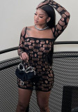 Women Sexy Hollow Knitting Off Shoulder Bodycon Dress