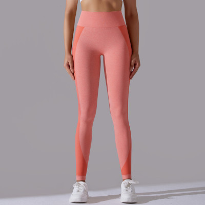 Seamless Knitting High Waist Yoga Pants For Sports Running Fitness Tight Fitting Leggings For Women