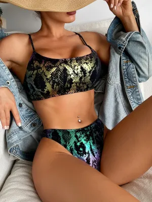 Bikini Ombre Glitter Two Pieces Swimsuit
