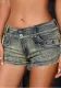 High Stretch Low Waist Distressed Ripped Denim Shorts Women