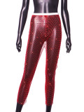 Women Sexy Rhinestone Fishnet Pants