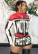 Spring Women's Sexy Street Contrast Print Top High Waist Tight Fitting Bodycon Skirt Two Piece Set