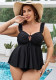 Sexy Solid Color Plus Size Two Pieces Swimsuit