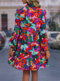 Women printed shirt dress