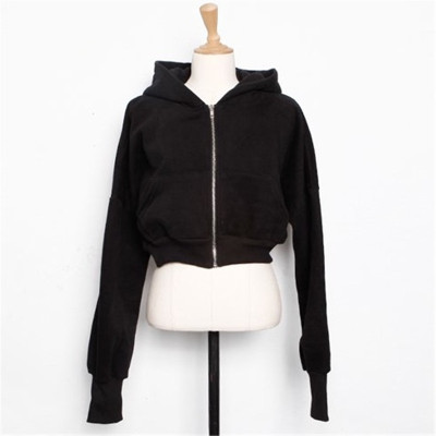 Autumn and winter chic fashion hooded short sportsCasual zipper women's trend Hoodies