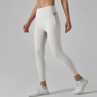 Women Pocket Running Fitness Pants High Waist Yoga Pants