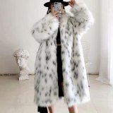 Women's Long Turndown Collar Fox Fur Jacket