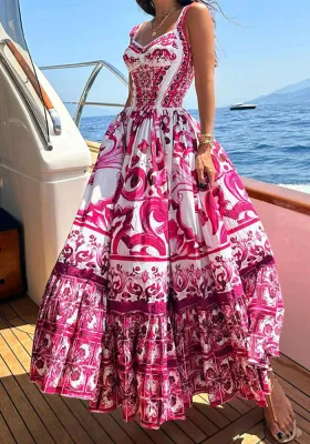 Women Print Strap Dress
