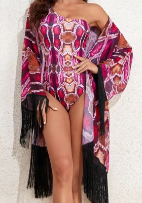Nakeskin Print Sun Protection One-Piece Spring Swimsuit Two-Piece Stassel Cover-Up For Women