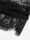 Plus Size Women Black Lace See-Through Sexy Lingerie