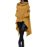 WomenSolid Casual Long Hoodies