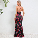 Sexy Slim-Fitting Straps Fishtail Long Dress Women's Clothing