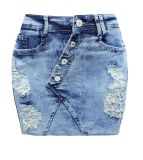 Spring Summer Products Denim Short Skirt Women's High Waist Slim Fit Bodycon