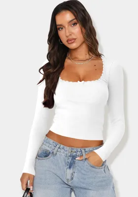 Women's Trendy Slim Fit U-Neck Basic Long-Sleeved T-Shirt
