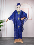 African Plus Size Women's Robe Dress With Hijab