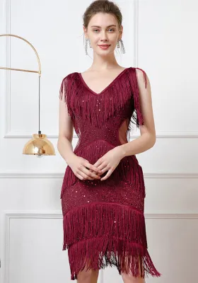 Tassel Sequin Sexy Cocktail Party Dress