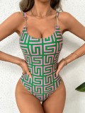 Women printed sexy one-piece Swimwear