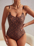 Women printed sexy one-piece Swimwear