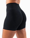 Tight Fitting Butt Lift Seamless Jacquard Fitness Shorts Yoga Pants
