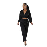 Women's Spring Casual Sequined Long Sleeve Two-Piece Pants Set