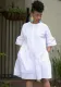 Spring Summer Bell Bottom Wide Sleeves Solid Color Women's Dress