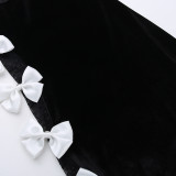 Strapless Bow Lace Sexy Slit Dressfor Women