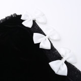 Strapless Bow Lace Sexy Slit Dressfor Women