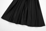 Women's Black Chic Slim Sleeveless A-Line Long Dress