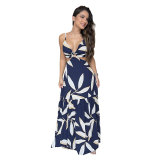 Casual Strap Low Back Holidays Style Women's Sexy Beach Dress