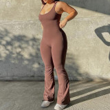 Women Hollow Sports Fitness Clothing One-piece Yoga Jumpsuit