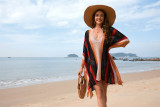 Plus Size Women Patchwork Hollow Loose Bikini Cover Up Beach Dress