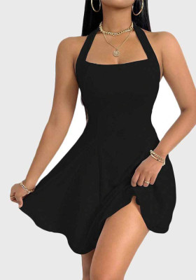 Fashionable And Sexy Women's Clothing Spring And Summer Halter Neck A-Line Dress