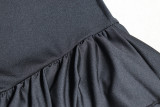 Women's Solid Color Sexy Sleeveless Strap Ruffle Mini Dress