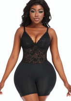 Plus Size Women Shaperwear Lace Suspender Bodysuit