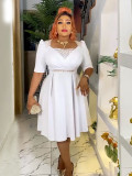 African Women's Plus Size Chic Career Dresses